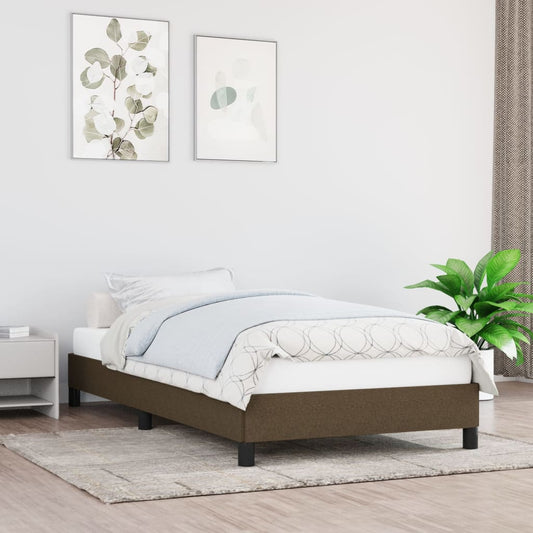 Bedframe zonder matras 80x200 cm stof donkerbruin is nu te koop bij PeponiXL, paradijselijk wonen!