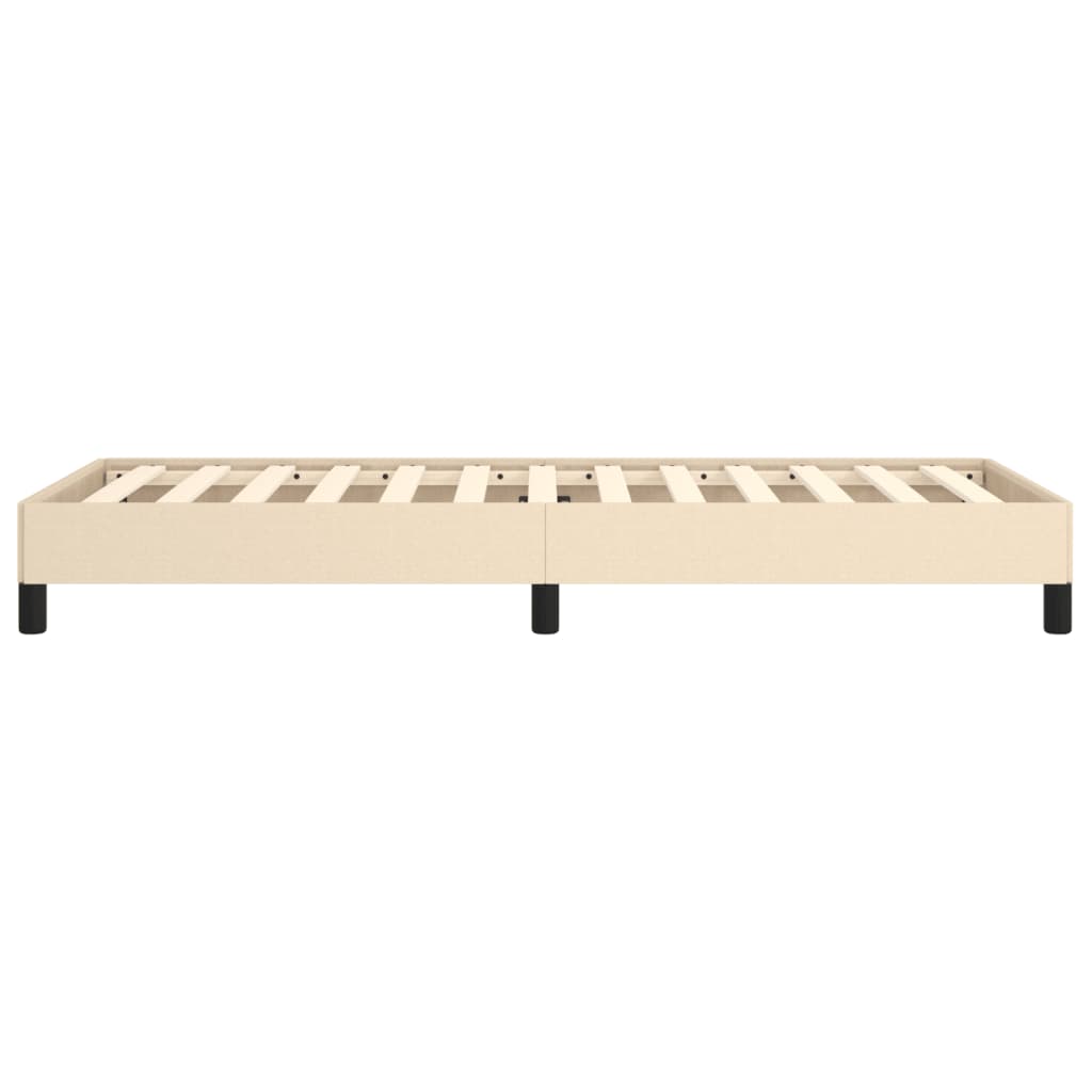 Bedframe zonder matras 90x200 cm stof crèmekleurig is nu te koop bij PeponiXL, paradijselijk wonen!