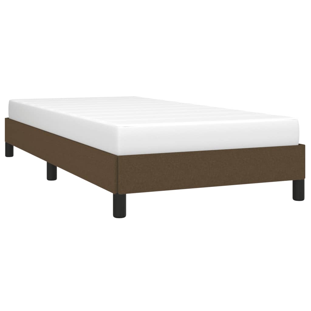 Bedframe zonder matras 100x200 cm stof donkerbruin is nu te koop bij PeponiXL, paradijselijk wonen!
