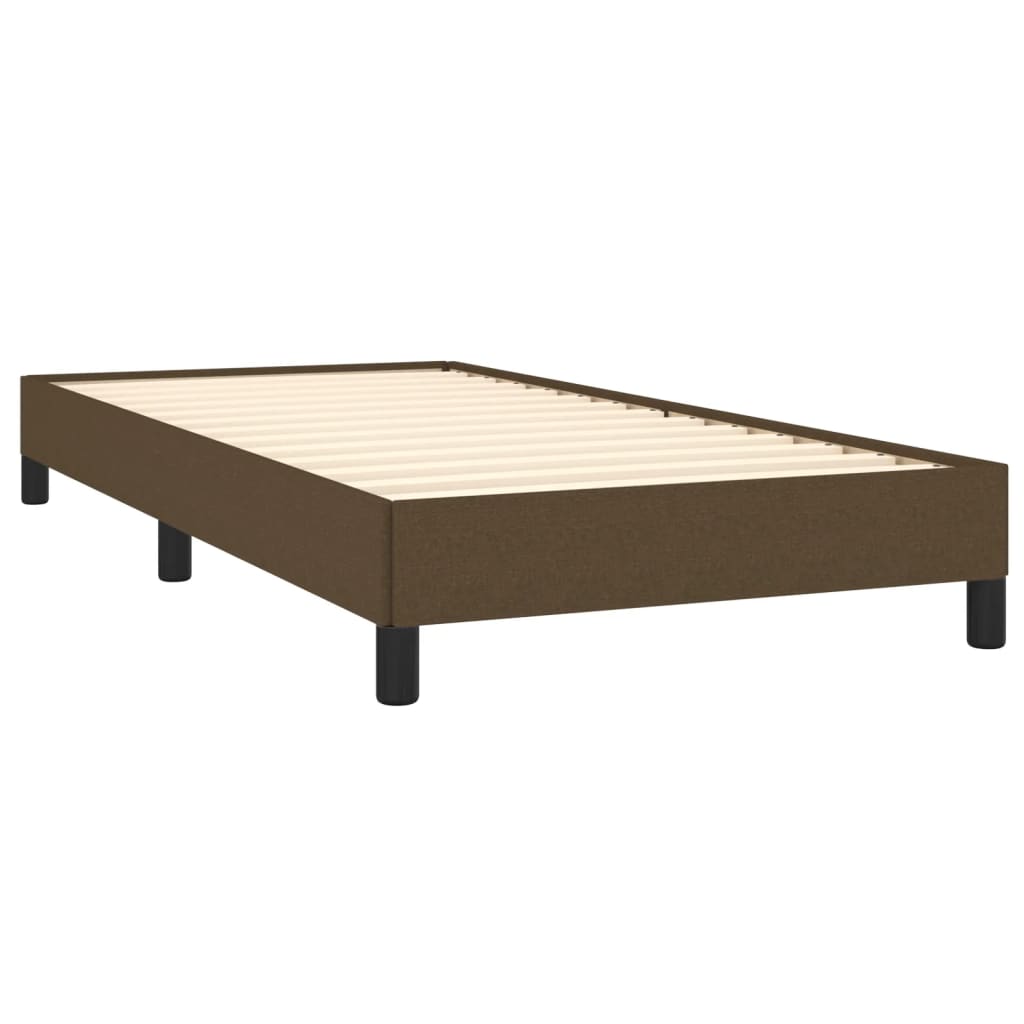 Bedframe zonder matras 100x200 cm stof donkerbruin is nu te koop bij PeponiXL, paradijselijk wonen!