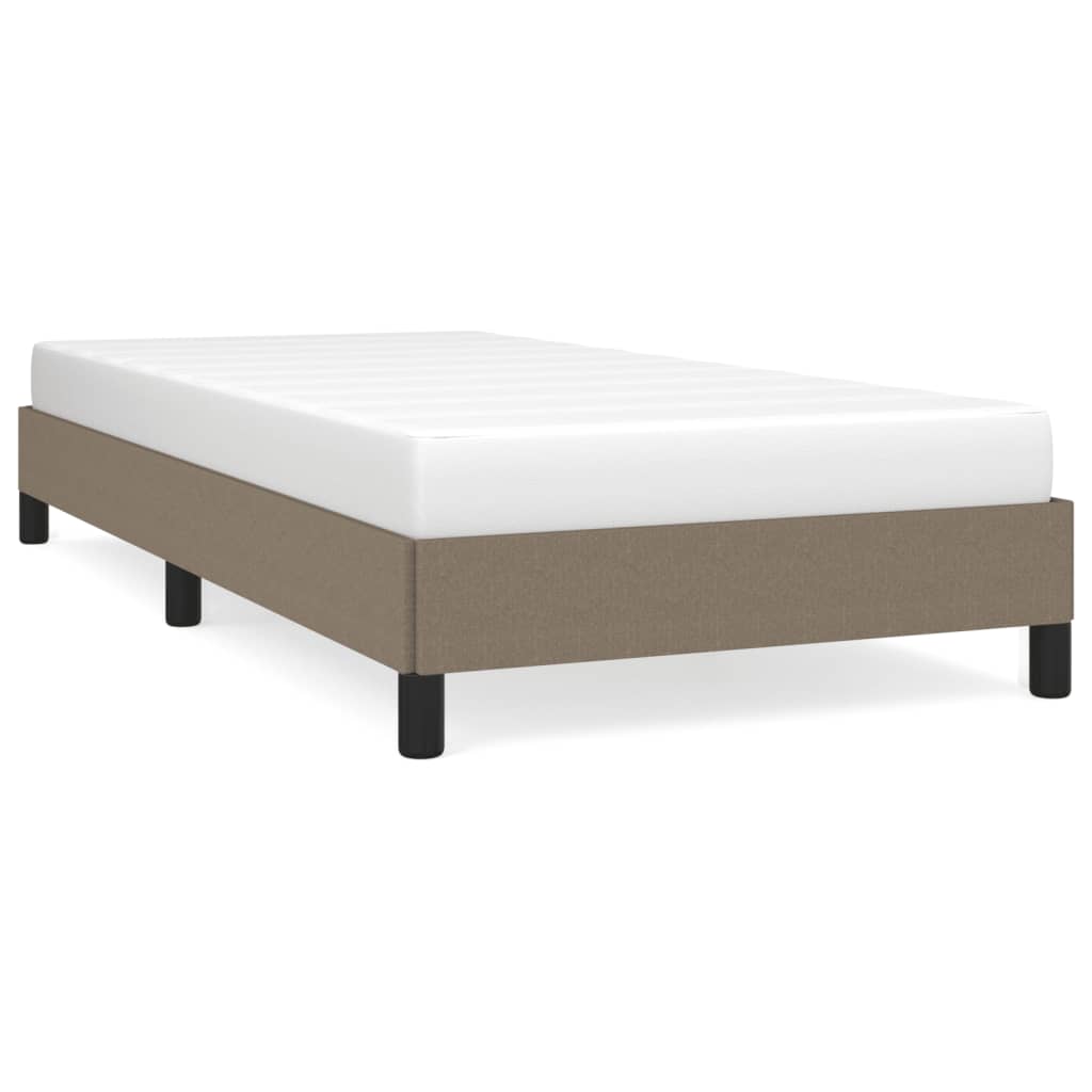 Bedframe zonder matras 100x200 cm stof taupe is nu te koop bij PeponiXL, paradijselijk wonen!