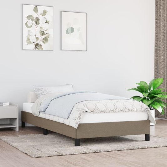 Bedframe zonder matras 100x200 cm stof taupe is nu te koop bij PeponiXL, paradijselijk wonen!