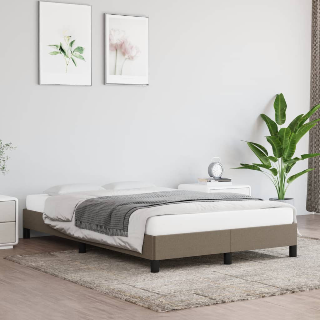 Bedframe zonder matras 120x200 cm stof taupe is nu te koop bij PeponiXL, paradijselijk wonen!