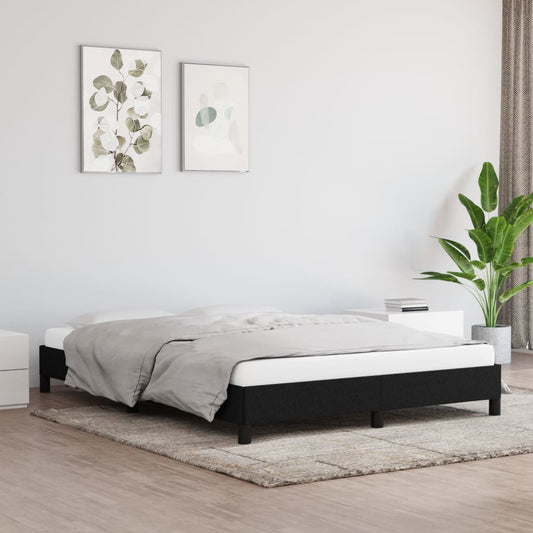 Bedframe zonder matras stof zwart 140x190 cm is nu te koop bij PeponiXL, paradijselijk wonen!