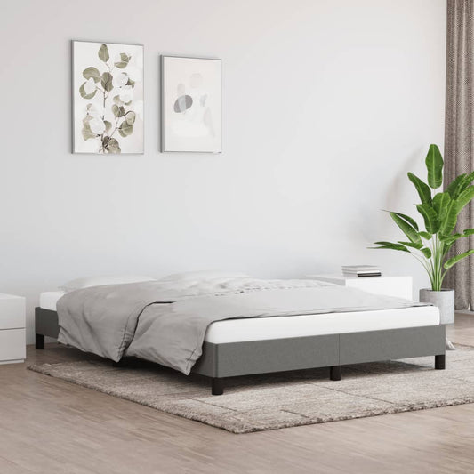 Bedframe zonder matras stof donkergrijs 140x200 cm is nu te koop bij PeponiXL, paradijselijk wonen!