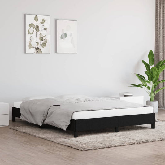 Bedframe zonder matras stof zwart 140x200 cm is nu te koop bij PeponiXL, paradijselijk wonen!