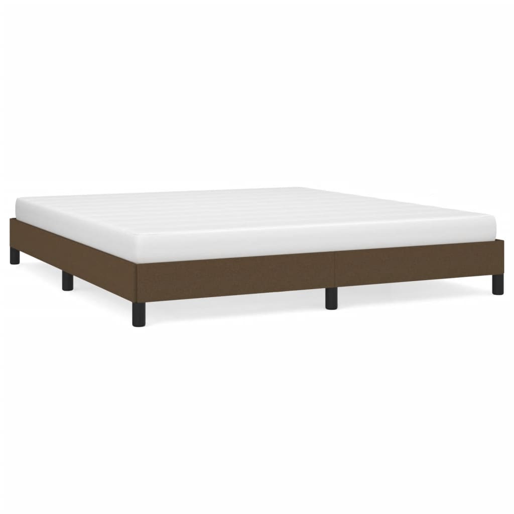 Bedframe zonder matras stof donkerbruin 160x200 cm is nu te koop bij PeponiXL, paradijselijk wonen!