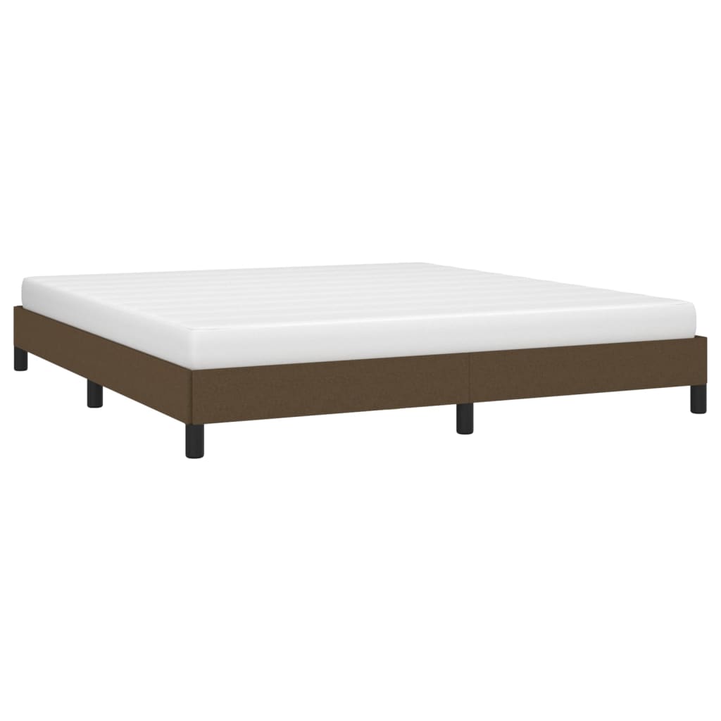 Bedframe zonder matras stof donkerbruin 160x200 cm is nu te koop bij PeponiXL, paradijselijk wonen!