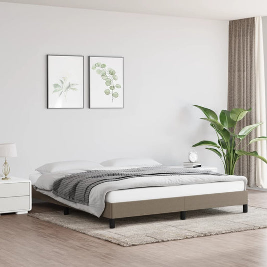 Bedframe zonder matras stof taupe 180x200 cm is nu te koop bij PeponiXL, paradijselijk wonen!