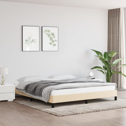 Bedframe zonder matras stof crèmekleurig 180x200 cm is nu te koop bij PeponiXL, paradijselijk wonen!