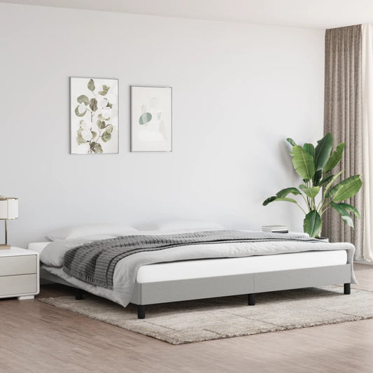 Bedframe zonder matras stof lichtgrijs 200x200 cm is nu te koop bij PeponiXL, paradijselijk wonen!