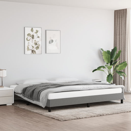 Bedframe zonder matras stof donkergrijs 200x200 cm is nu te koop bij PeponiXL, paradijselijk wonen!