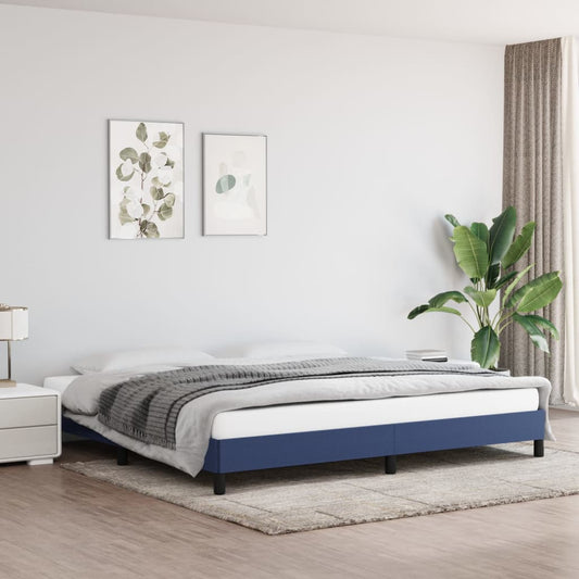 Bedframe zonder matras stof blauw 200x200 cm is nu te koop bij PeponiXL, paradijselijk wonen!