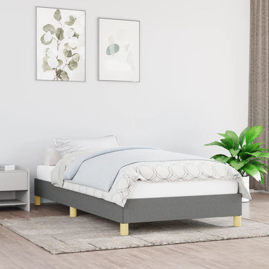 Bedframe zonder matras 80x200 cm stof donkergrijs is nu te koop bij PeponiXL, paradijselijk wonen!
