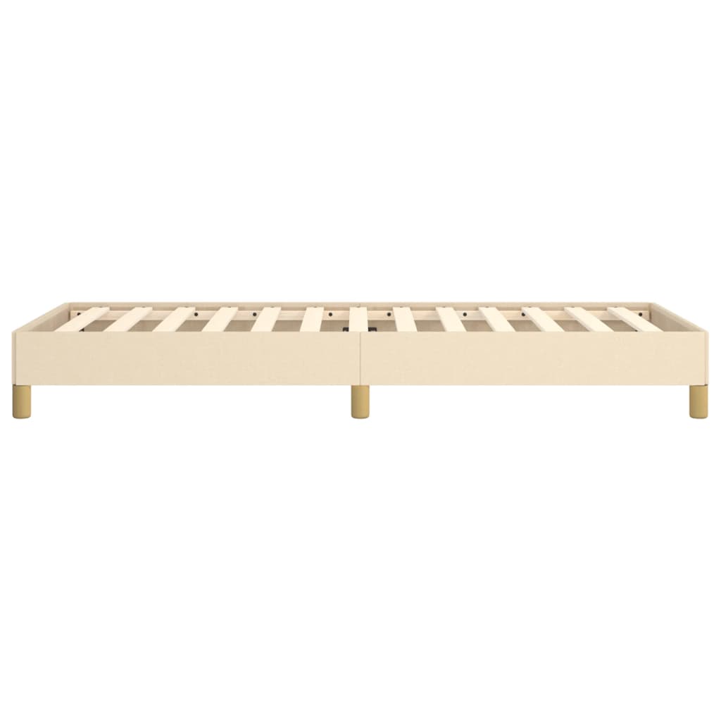 Bedframe zonder matras 90x190 cm stof crèmekleurig is nu te koop bij PeponiXL, paradijselijk wonen!
