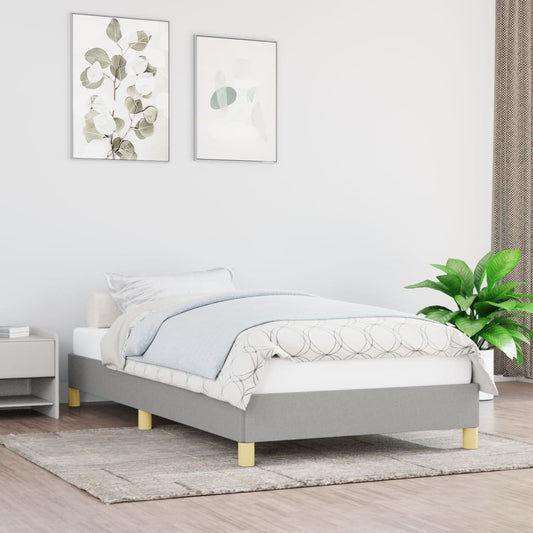 Bedframe zonder matras 90x200 cm stof lichtgrijs is nu te koop bij PeponiXL, paradijselijk wonen!