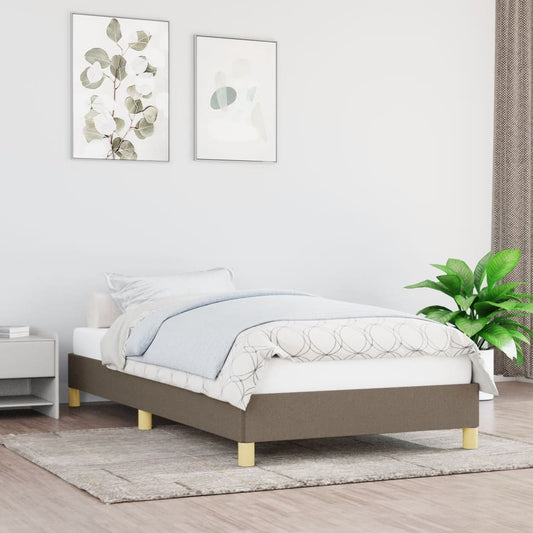Bedframe zonder matras 100x200 cm stof taupe is nu te koop bij PeponiXL, paradijselijk wonen!