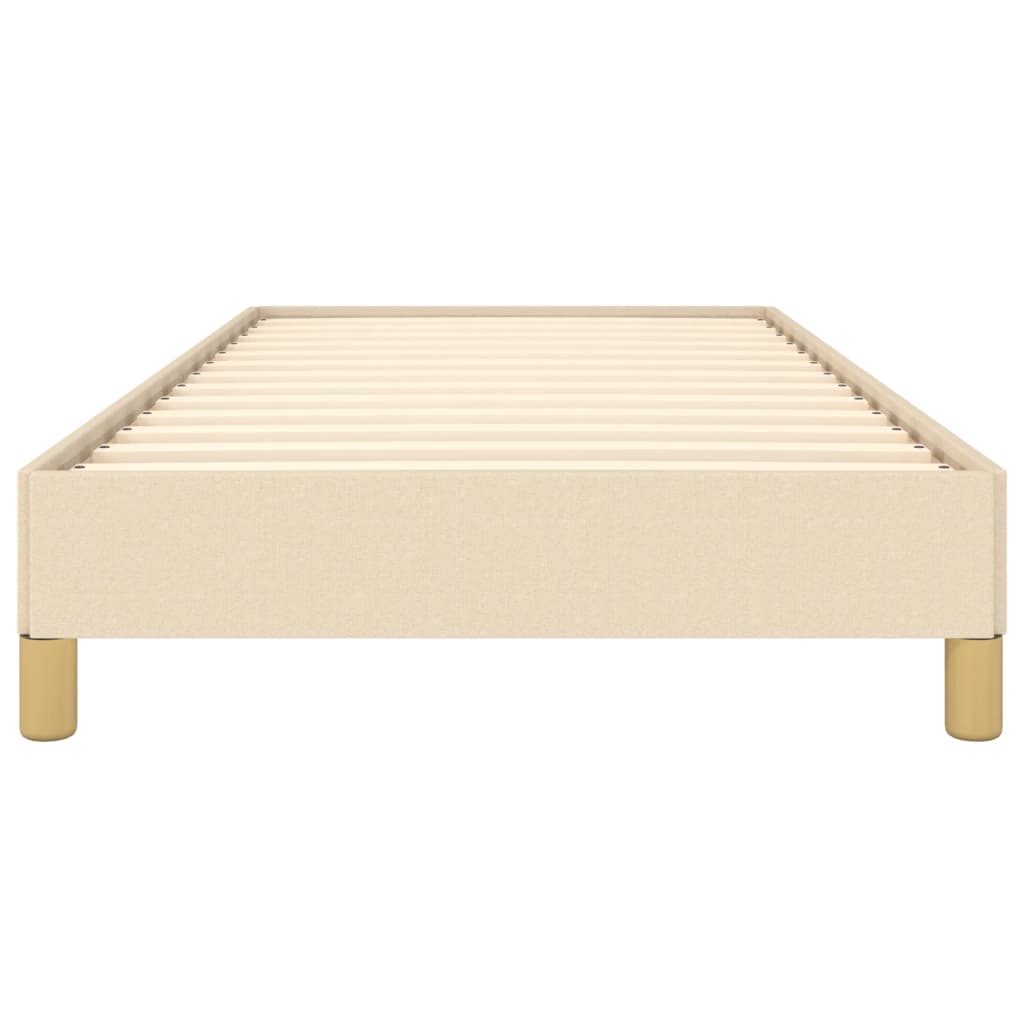Bedframe zonder matras 100x200 cm stof crèmekleurig is nu te koop bij PeponiXL, paradijselijk wonen!