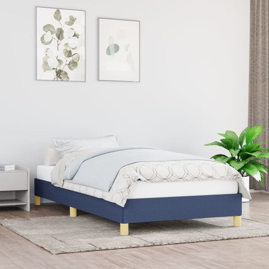 Bedframe zonder matras 100x200 cm stof blauw is nu te koop bij PeponiXL, paradijselijk wonen!