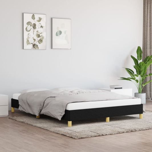 Bedframe zonder matras stof zwart 140x190 cm is nu te koop bij PeponiXL, paradijselijk wonen!