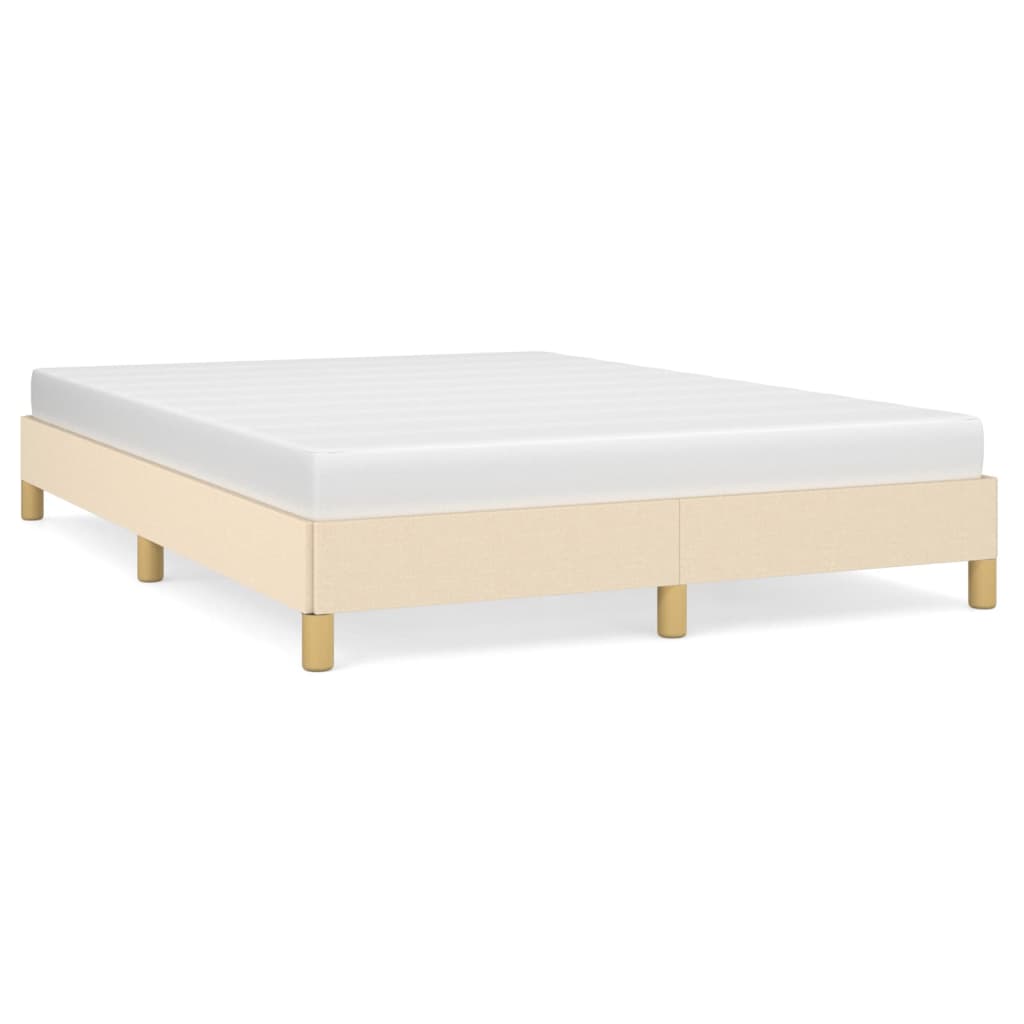 Bedframe zonder matras stof crèmekleurig 140x190 cm is nu te koop bij PeponiXL, paradijselijk wonen!
