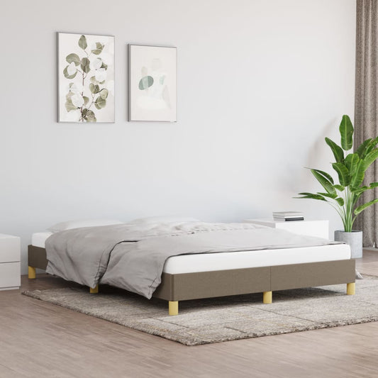 Bedframe zonder matras stof taupe 140x200 cm is nu te koop bij PeponiXL, paradijselijk wonen!