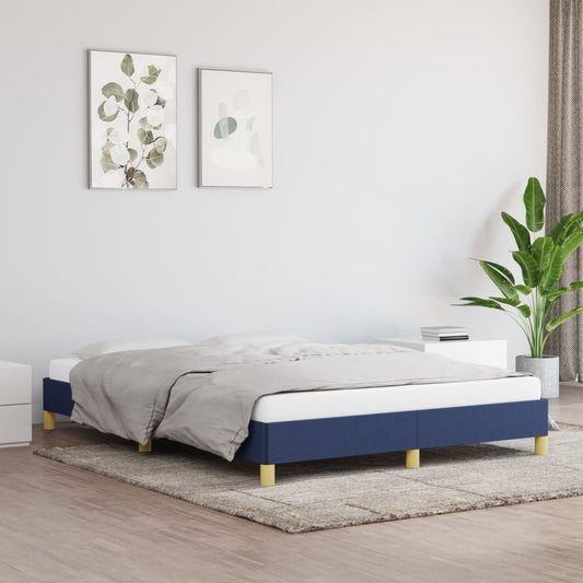 Bedframe zonder matras stof blauw 140x200 cm is nu te koop bij PeponiXL, paradijselijk wonen!