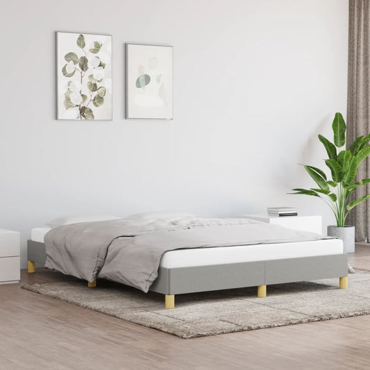 Bedframe zonder matras stof lichtgrijs 160x200 cm is nu te koop bij PeponiXL, paradijselijk wonen!