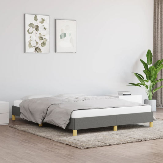 Bedframe zonder matras stof donkergrijs 160x200 cm is nu te koop bij PeponiXL, paradijselijk wonen!
