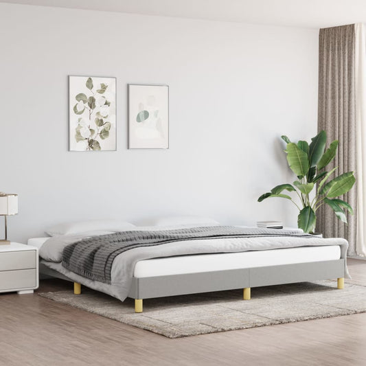 Bedframe zonder matras stof lichtgrijs 200x200 cm is nu te koop bij PeponiXL, paradijselijk wonen!