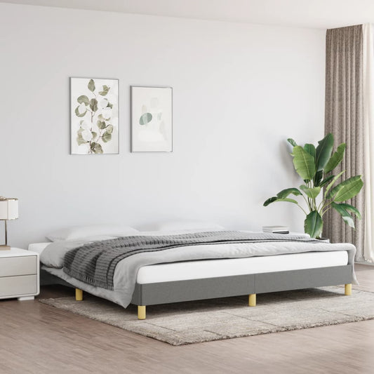 Bedframe zonder matras stof donkergrijs 200x200 cm is nu te koop bij PeponiXL, paradijselijk wonen!