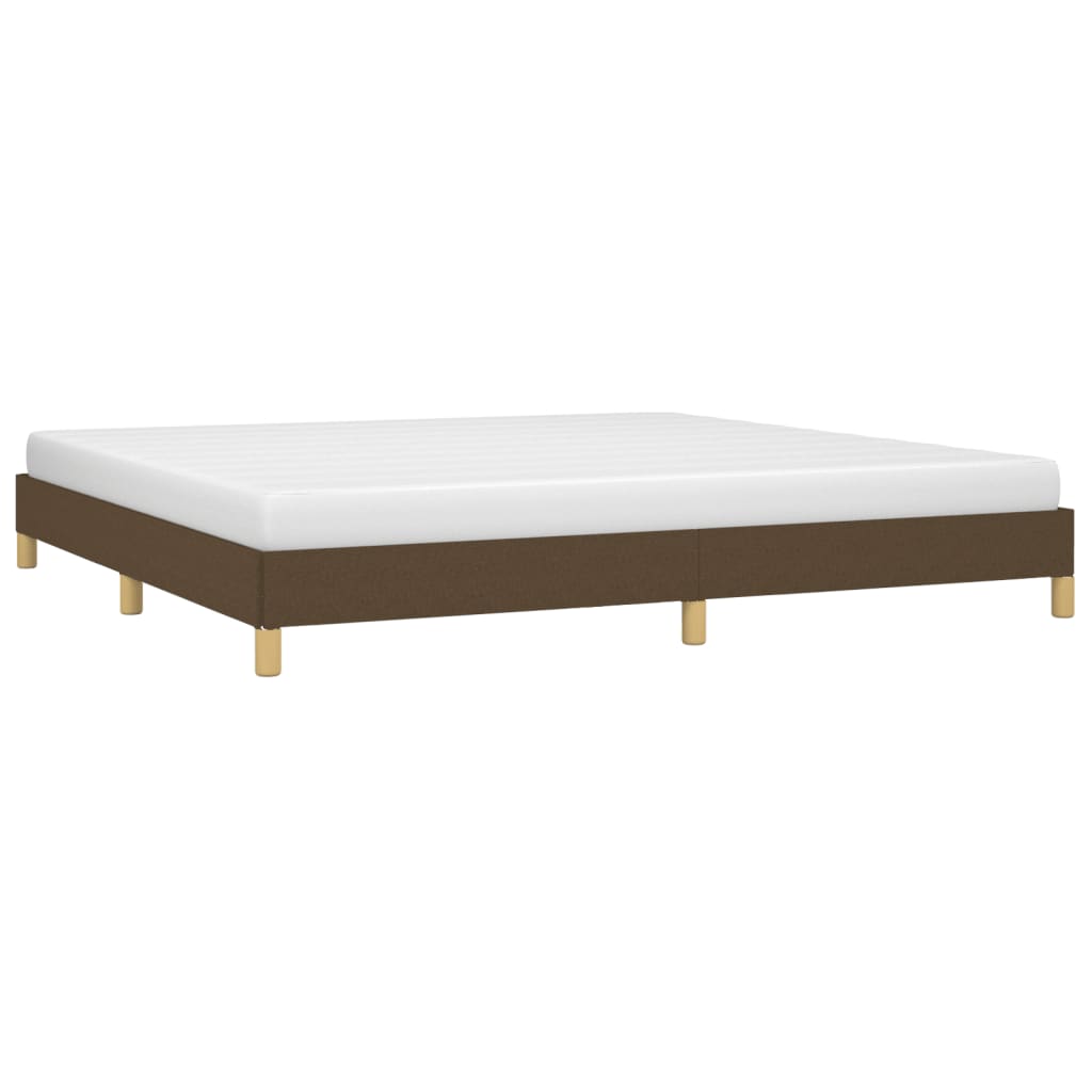 Bedframe zonder matras stof donkerbruin 200x200 cm is nu te koop bij PeponiXL, paradijselijk wonen!