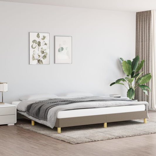 Bedframe zonder matras stof taupe 200x200 cm is nu te koop bij PeponiXL, paradijselijk wonen!