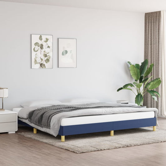 Bedframe zonder matras stof blauw 200x200 cm is nu te koop bij PeponiXL, paradijselijk wonen!