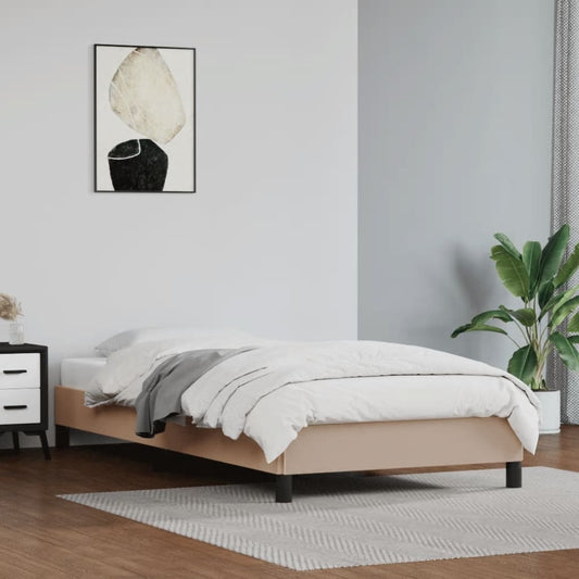 Bedframe kunstleer cappuccinokleurig 80x200 cm is nu te koop bij PeponiXL, paradijselijk wonen!