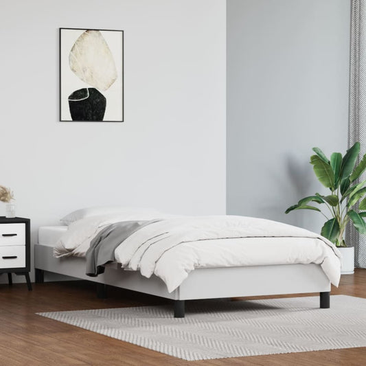 Bedframe kunstleer wit 90x200 cm is nu te koop bij PeponiXL, paradijselijk wonen!