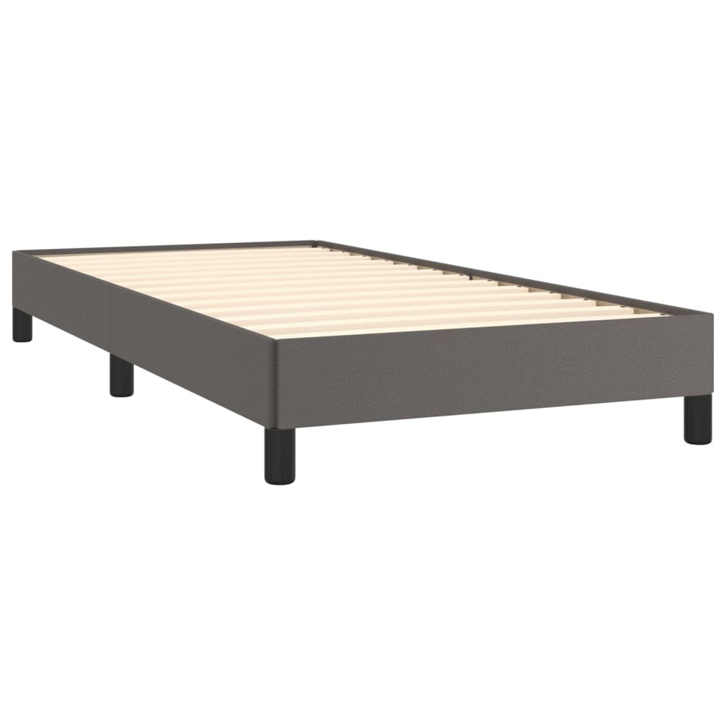 Bedframe kunstleer grijs 100x200 cm is nu te koop bij PeponiXL, paradijselijk wonen!