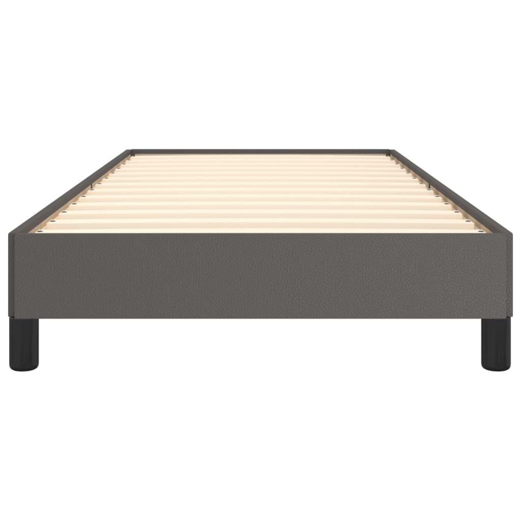 Bedframe kunstleer grijs 100x200 cm is nu te koop bij PeponiXL, paradijselijk wonen!