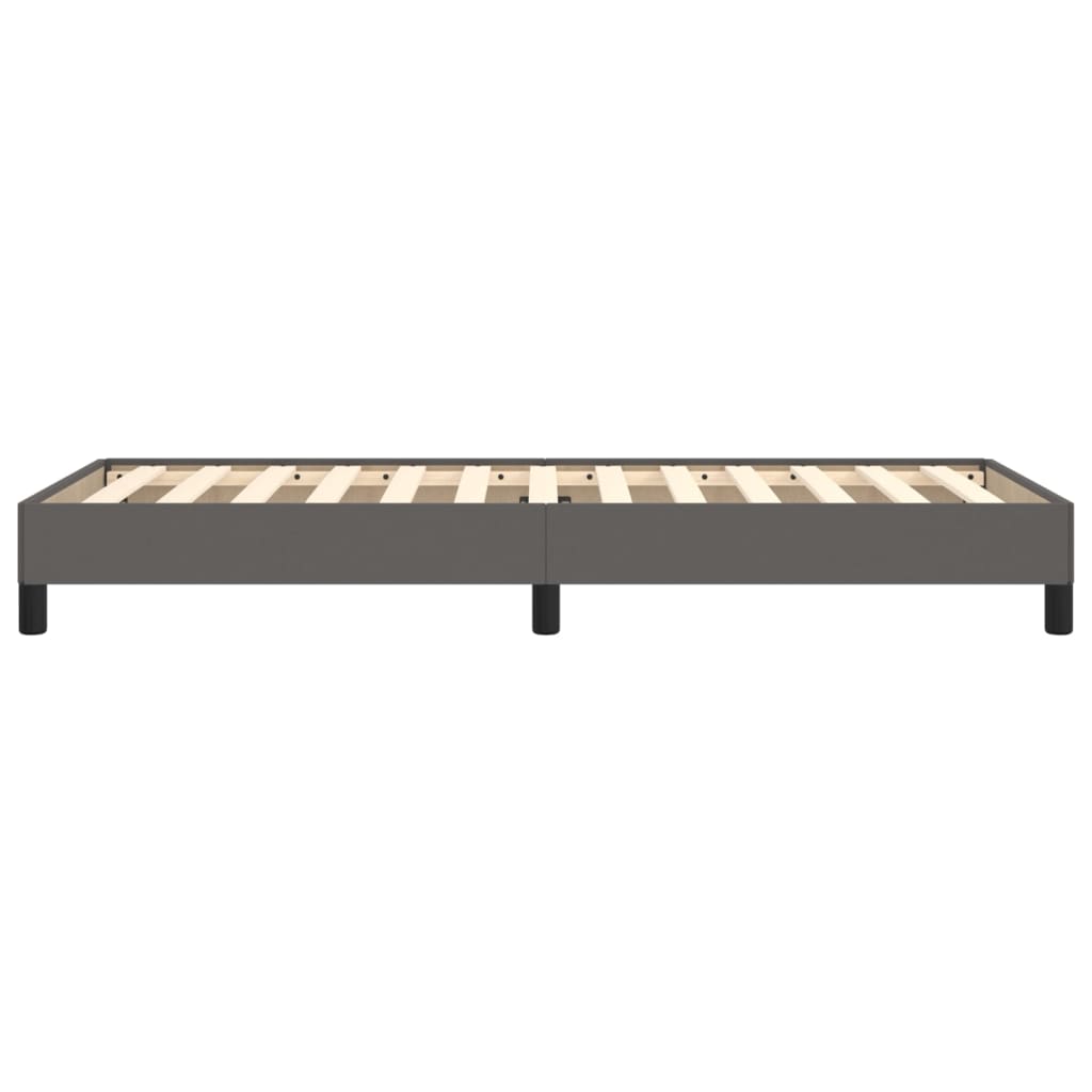 Bedframe kunstleer grijs 100x200 cm is nu te koop bij PeponiXL, paradijselijk wonen!