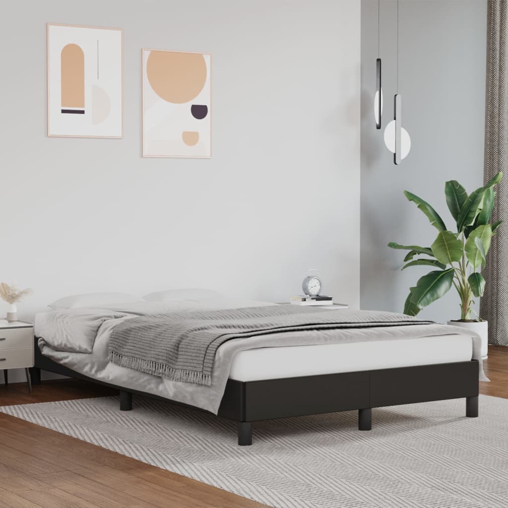 Bedframe kunstleer zwart 120x200 cm is nu te koop bij PeponiXL, paradijselijk wonen!