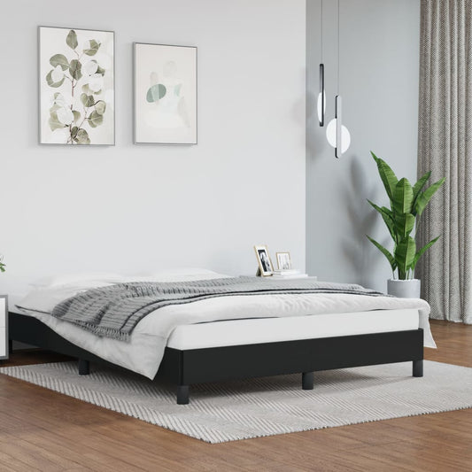 Bedframe kunstleer zwart 140x190 cm is nu te koop bij PeponiXL, paradijselijk wonen!