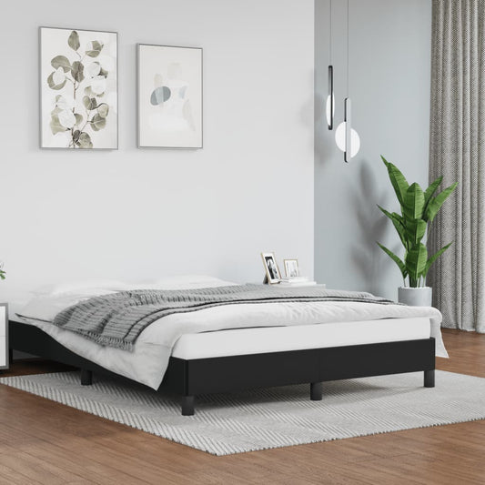 Bedframe kunstleer zwart 140x200 cm is nu te koop bij PeponiXL, paradijselijk wonen!