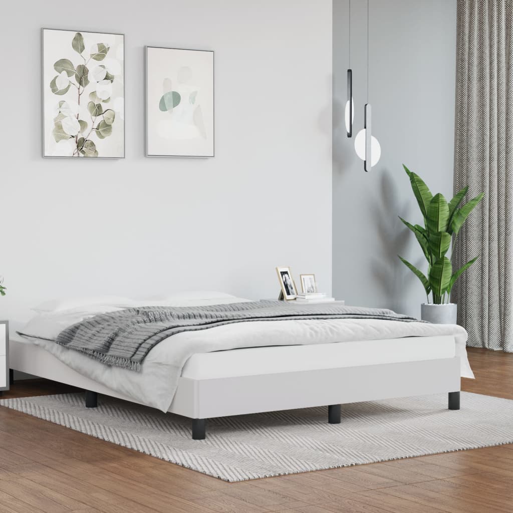 Bedframe kunstleer wit 140x200 cm is nu te koop bij PeponiXL, paradijselijk wonen!