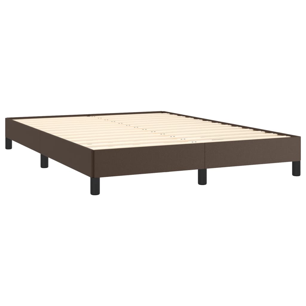 Bedframe kunstleer bruin 140x200 cm is nu te koop bij PeponiXL, paradijselijk wonen!
