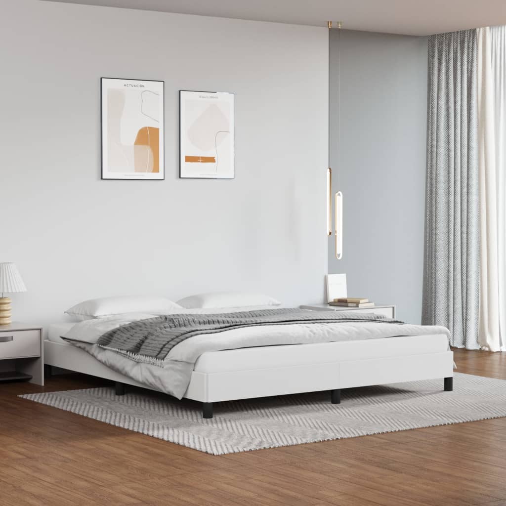 Bedframe kunstleer wit 160x200 cm is nu te koop bij PeponiXL, paradijselijk wonen!