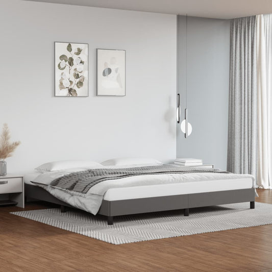 Bedframe kunstleer grijs 200x200 cm is nu te koop bij PeponiXL, paradijselijk wonen!