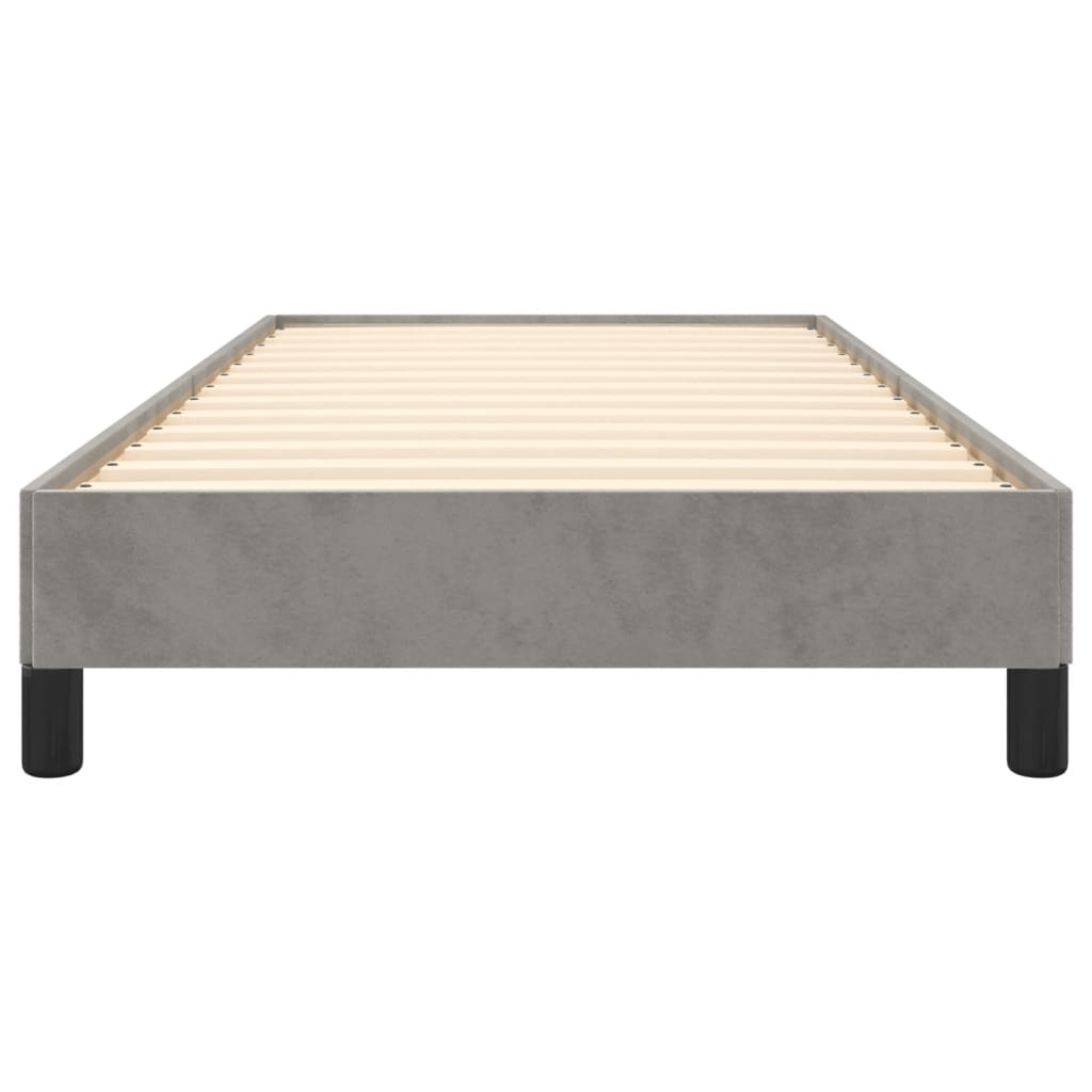 Bedframe zonder matras 80x200 cm fluweel lichtgrijs is nu te koop bij PeponiXL, paradijselijk wonen!