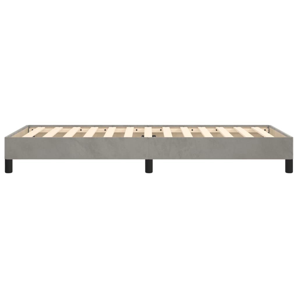 Bedframe zonder matras 80x200 cm fluweel lichtgrijs is nu te koop bij PeponiXL, paradijselijk wonen!