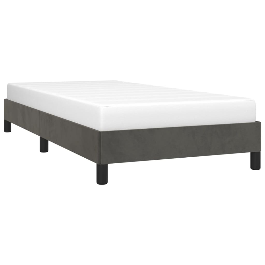 Bedframe zonder matras 90x200 cm fluweel donkergrijs is nu te koop bij PeponiXL, paradijselijk wonen!