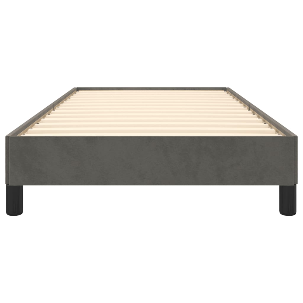 Bedframe zonder matras 90x200 cm fluweel donkergrijs is nu te koop bij PeponiXL, paradijselijk wonen!